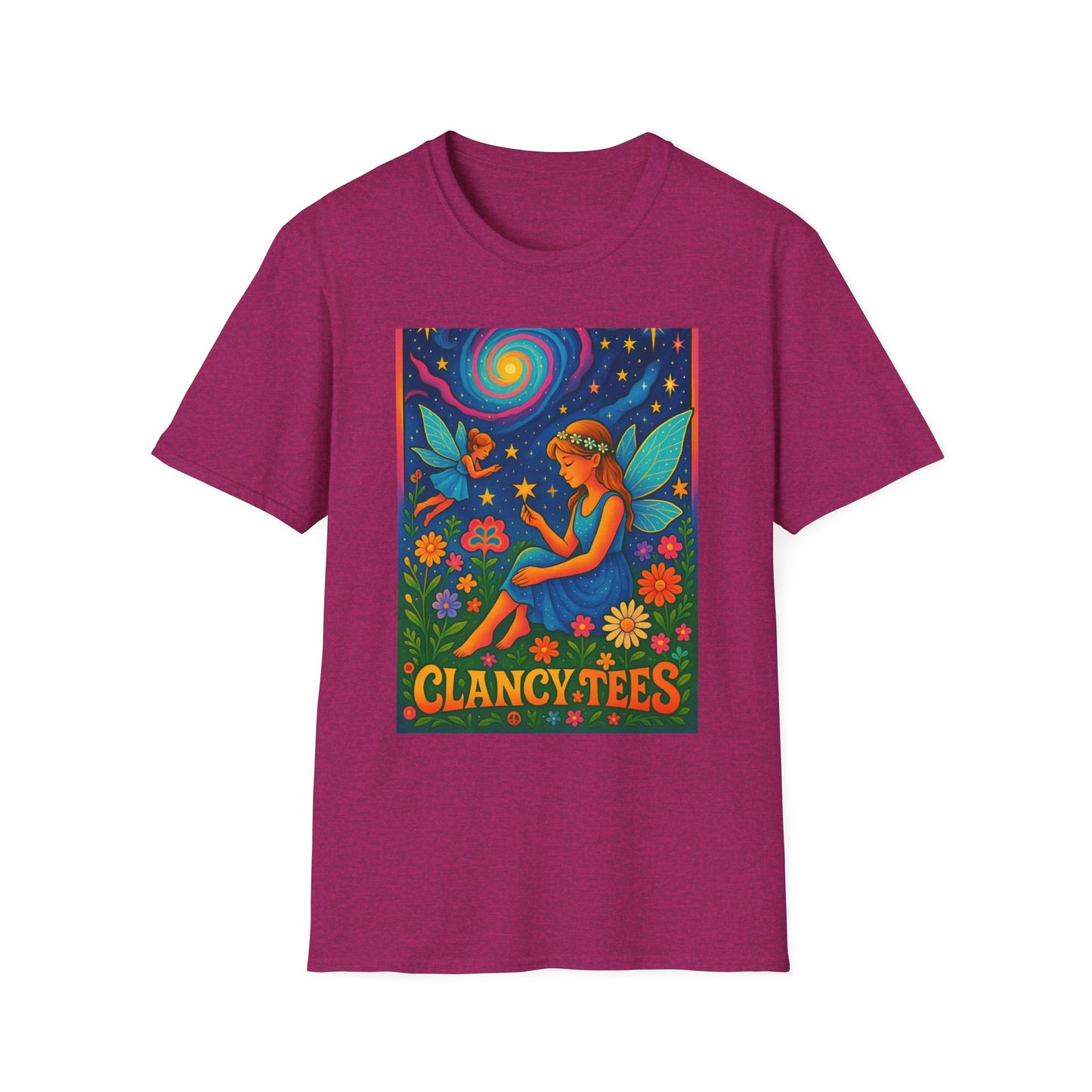 Fairy Garden T-Shirt Whimsical Fantasy Graphic Tee Cosmic Nature Shirt Gift for Dreamers Gift for Fairy Lovers Vibrant Magical Artwork
