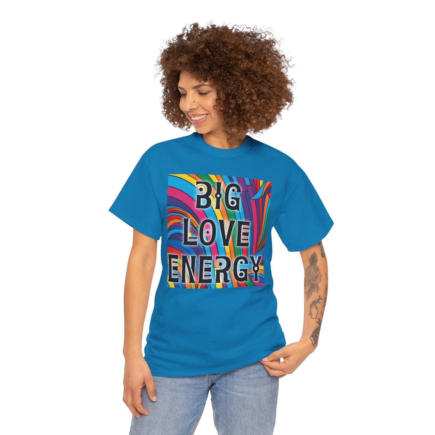 Big Love Energy Tee – Bold Rainbow Graphic T-Shirt