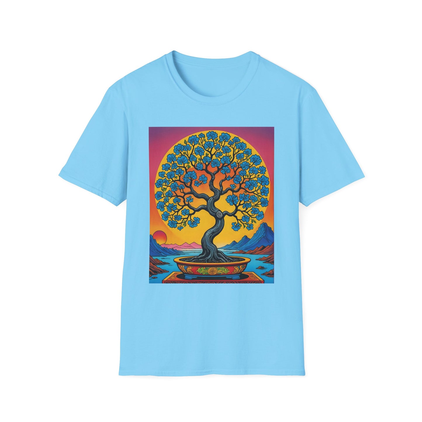Spiritual Tree Graphic T-Shirt | Unisex Softstyle Tee | Nature Lover Gift | Bohemian Apparel | Yoga Shirt | Eco-Friendly Clothing | Art Tee