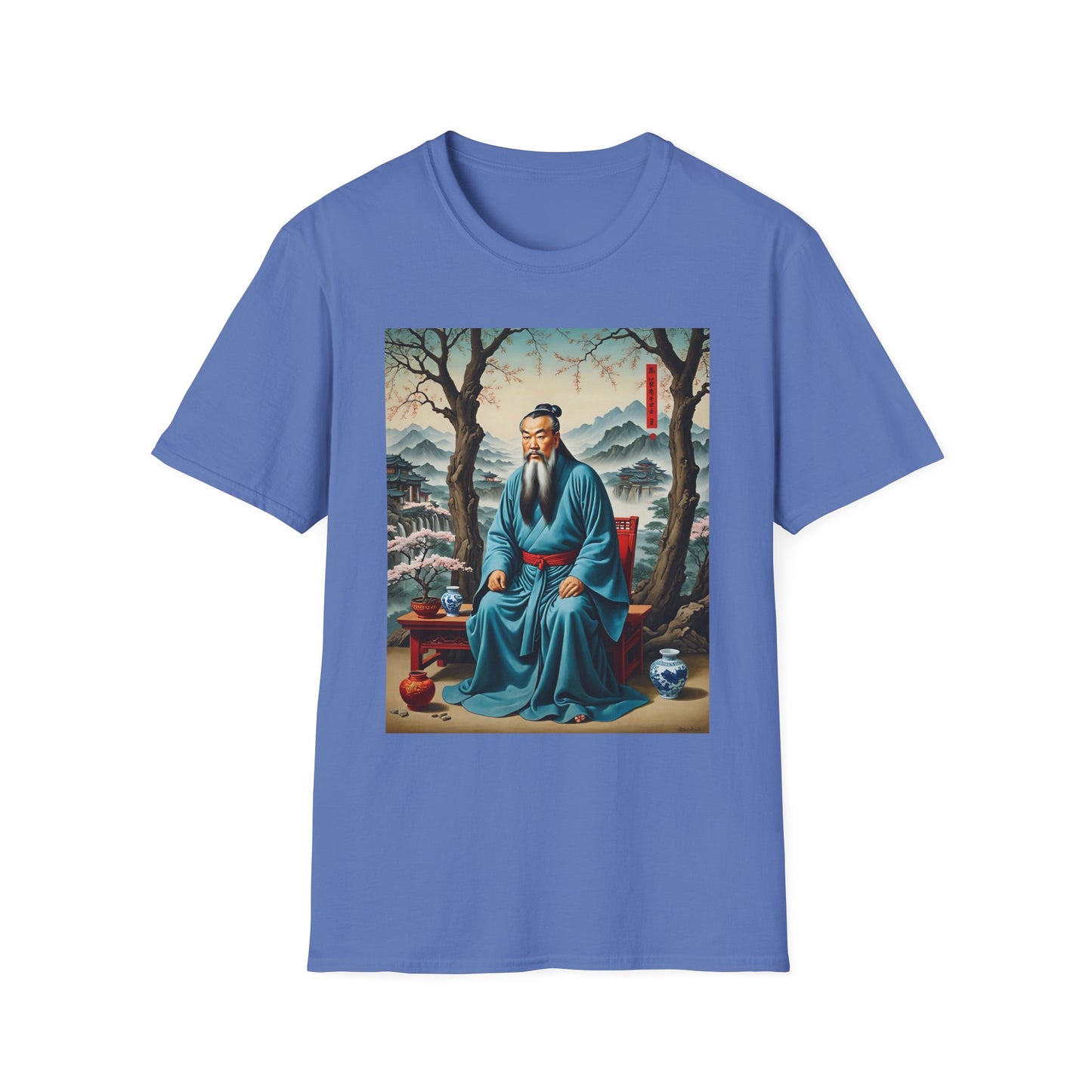 Ancient Scholar T-Shirt Eastern Wisdom Graphic Tee Traditional Art Shirt Gift for History Buffs Gift for Philosophy Fans Timeless Cultural Artwork