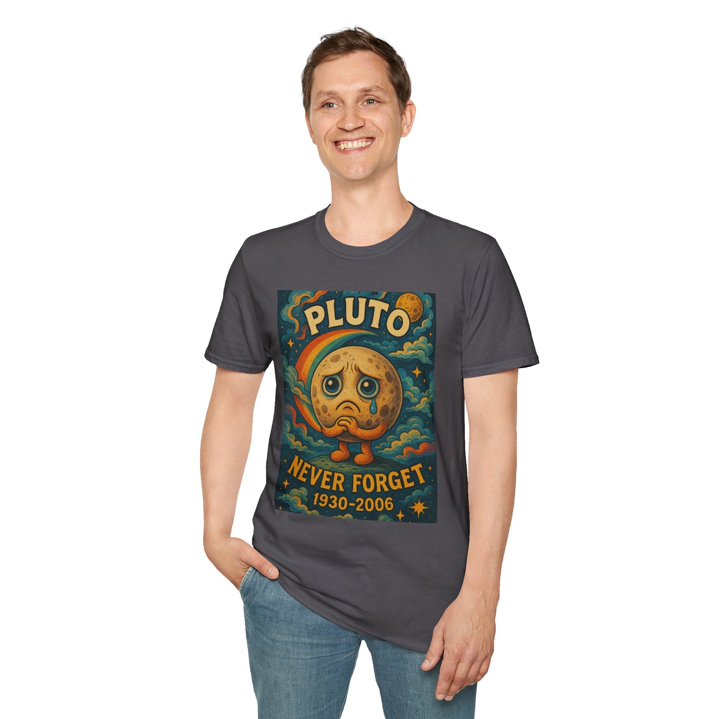Pluto Never Forget Shirt Funny Space Tee for Astronomy Fans Nostalgic Planet Graphic Shirt Gift for Science Nerds and Stargazers Dwarf Planet Tribute T-Shirt