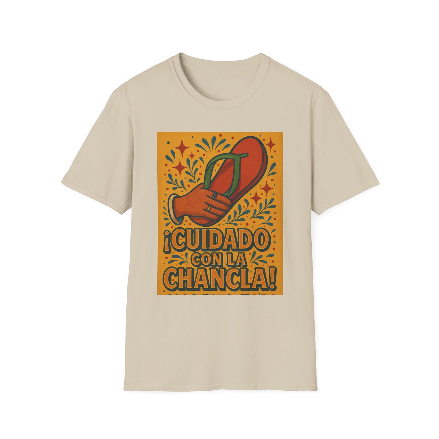 Cuidado Con La Chancla T-Shirt Funny Spanish Graphic Tee Latin Humor Shirt Fiesta Party Shirt Gift for Hispanic Friends Gift for Moms Gift for Abuela