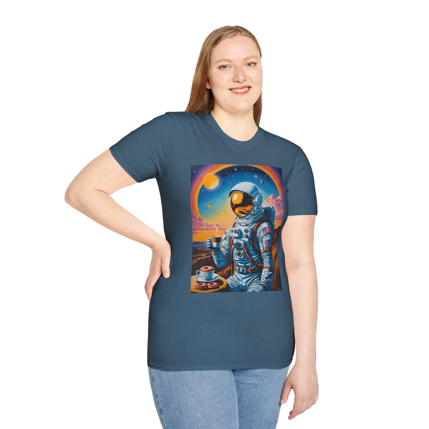 Astronaut-Themed Unisex T-Shirt, Space Lover Gift, Casual Tee, Galaxy Art Shirt, Unique Graphic Tee, Perfect for Birthdays