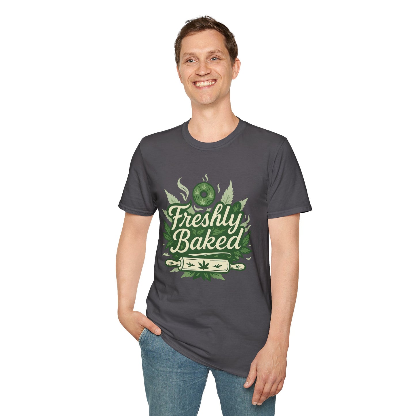 Freshly Baked T-Shirt, Unisex Graphic Tee for Cooks, Foodies, Parties, 420 Celebrations, Unique Gift Idea