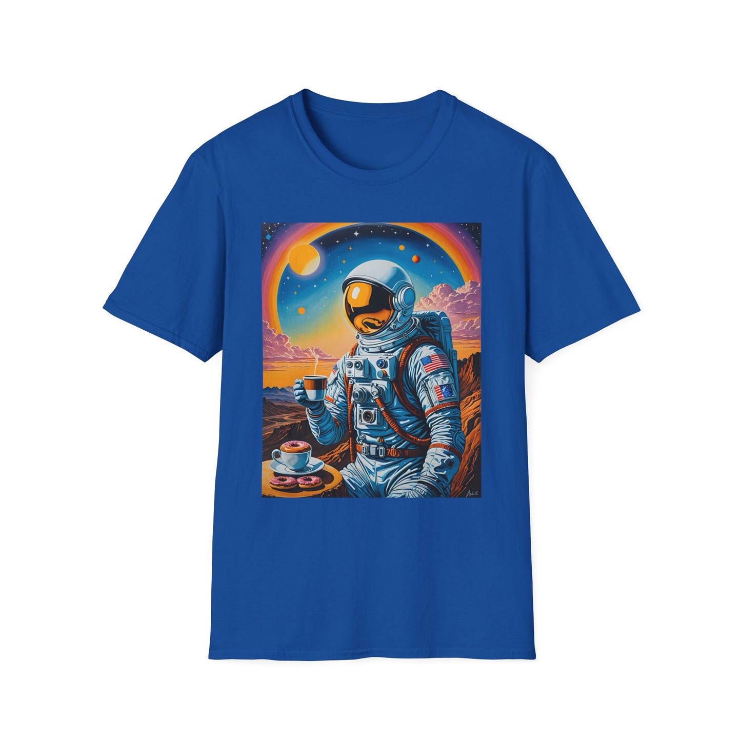 Astronaut-Themed Unisex T-Shirt, Space Lover Gift, Casual Tee, Galaxy Art Shirt, Unique Graphic Tee, Perfect for Birthdays