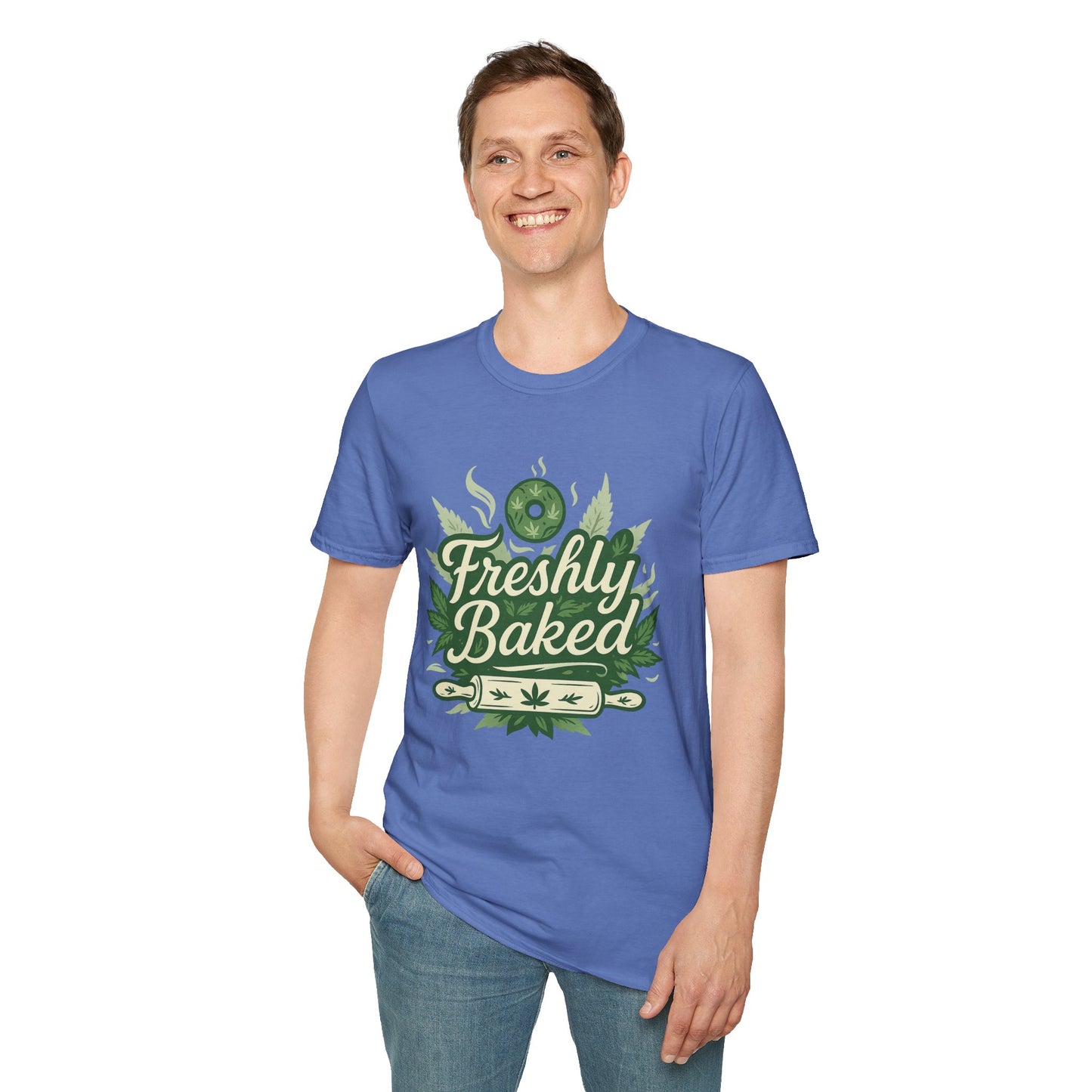 Freshly Baked T-Shirt, Unisex Graphic Tee for Cooks, Foodies, Parties, 420 Celebrations, Unique Gift Idea