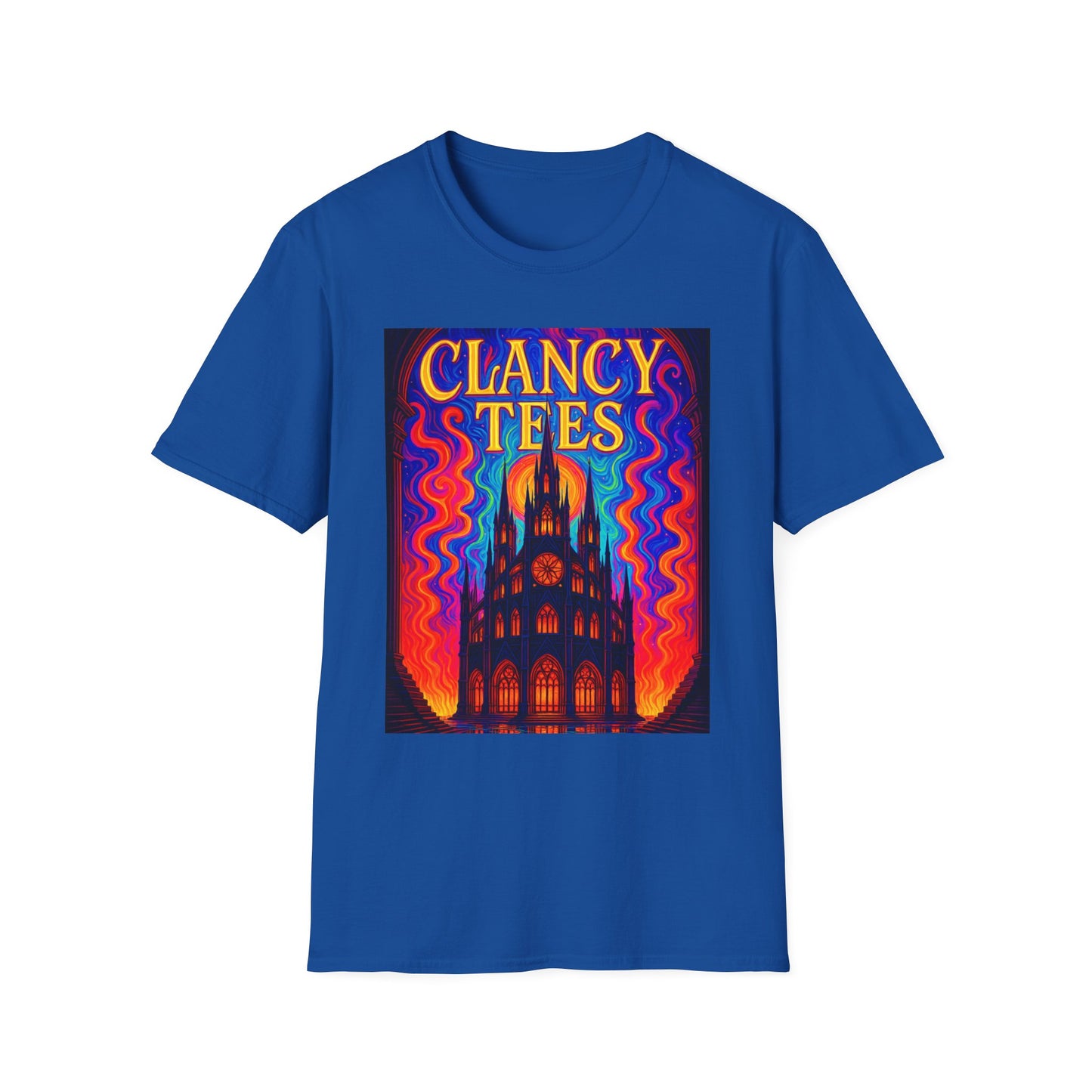 Psychedelic Cathedral Shirt – Trippy Gothic Church Tee – Gift for Art Nerds, Music Festival Fans, Visual Explorers, and Spiritual Weirdos