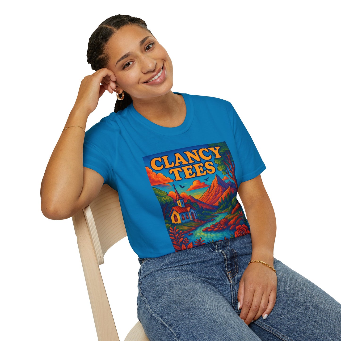 Vibrant Scenic Unisex T-Shirt, Outdoor Adventure Tee, Nature Lover Apparel, Art-Inspired Casual Wear, Gift for All Occasions, Clancy Tees