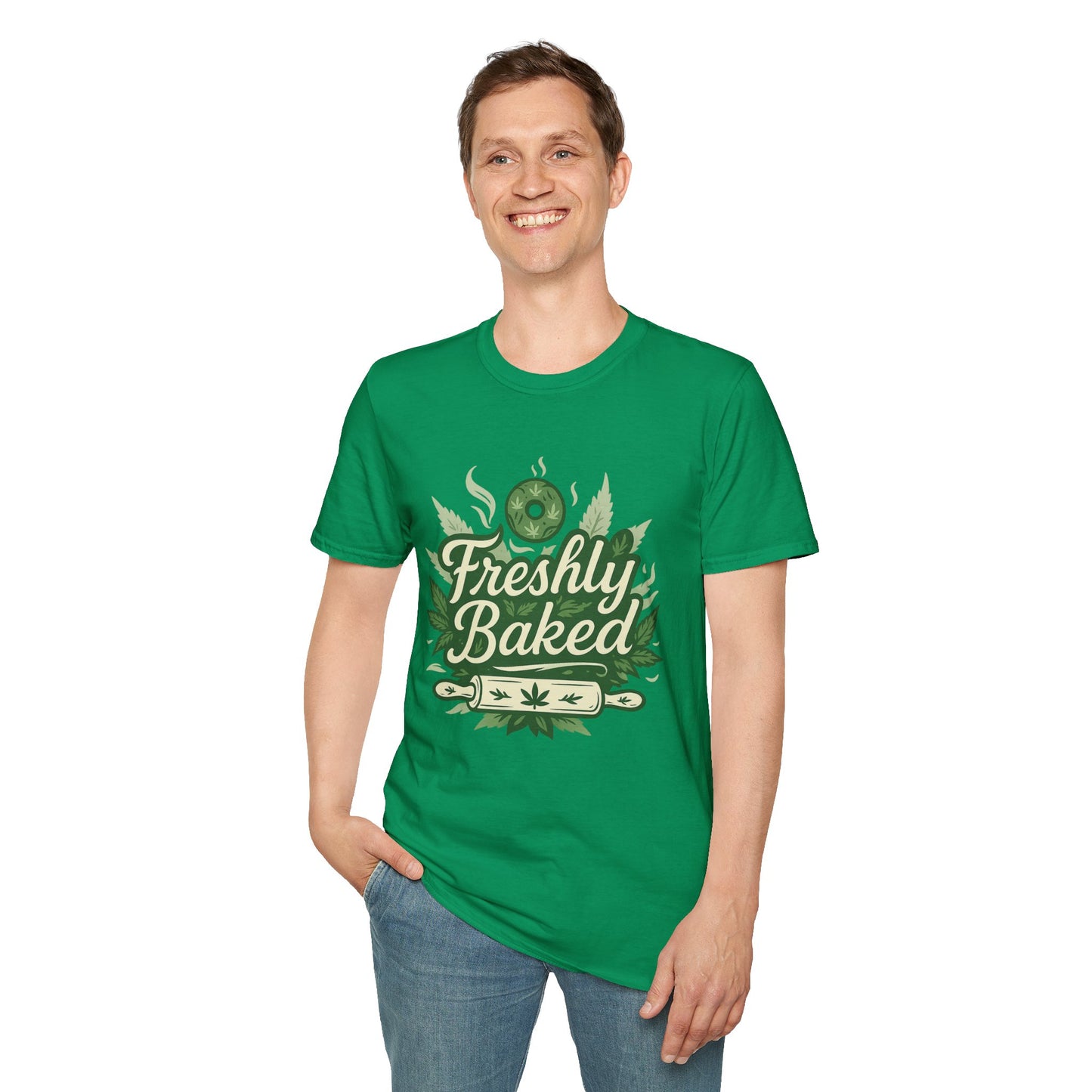 Freshly Baked T-Shirt, Unisex Graphic Tee for Cooks, Foodies, Parties, 420 Celebrations, Unique Gift Idea