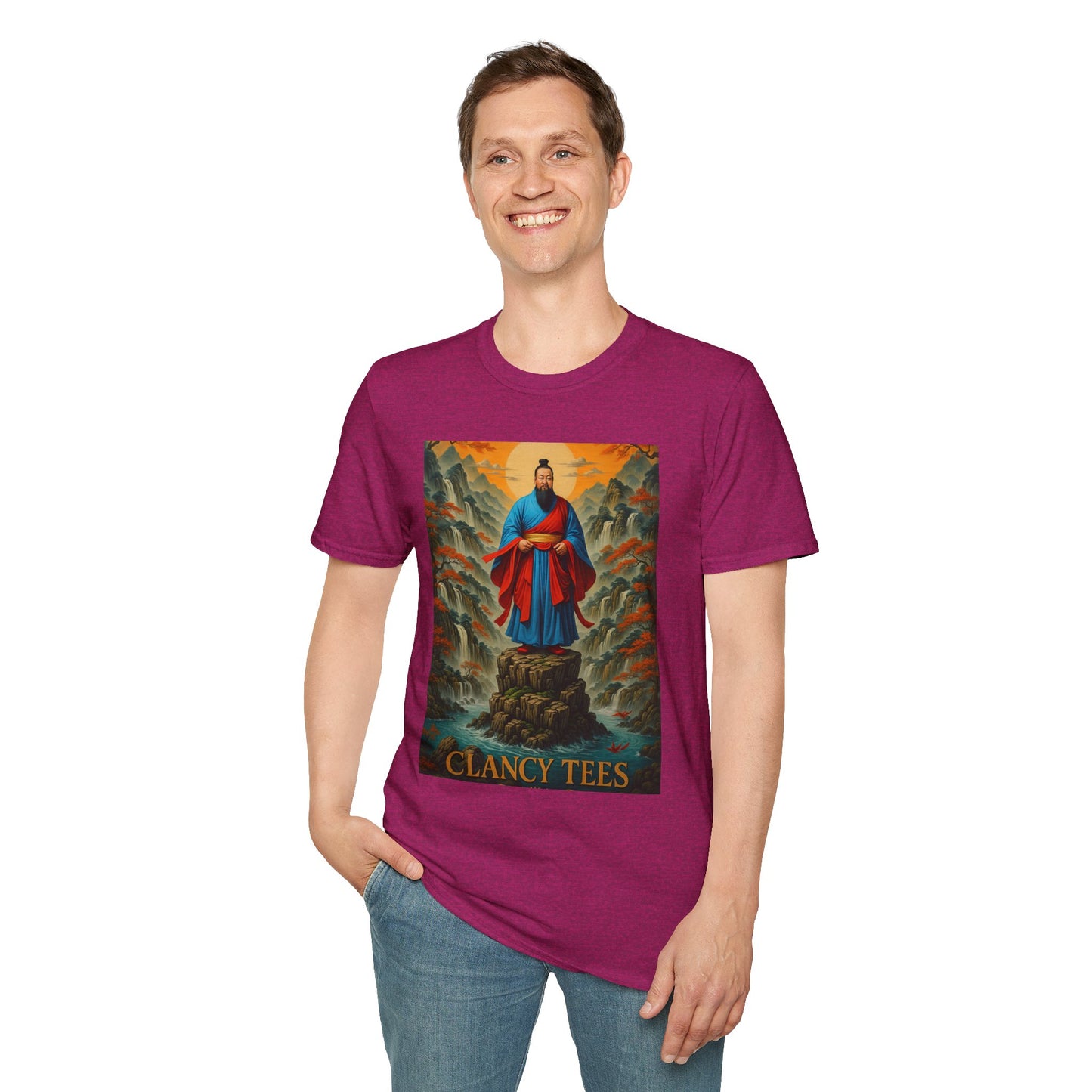 Ancient Warrior Monk T-Shirt Samurai Zen Mountain Tee Japanese Warrior Art Shirt Gift for Martial Arts Fans Gift for History Lovers Spiritual Art