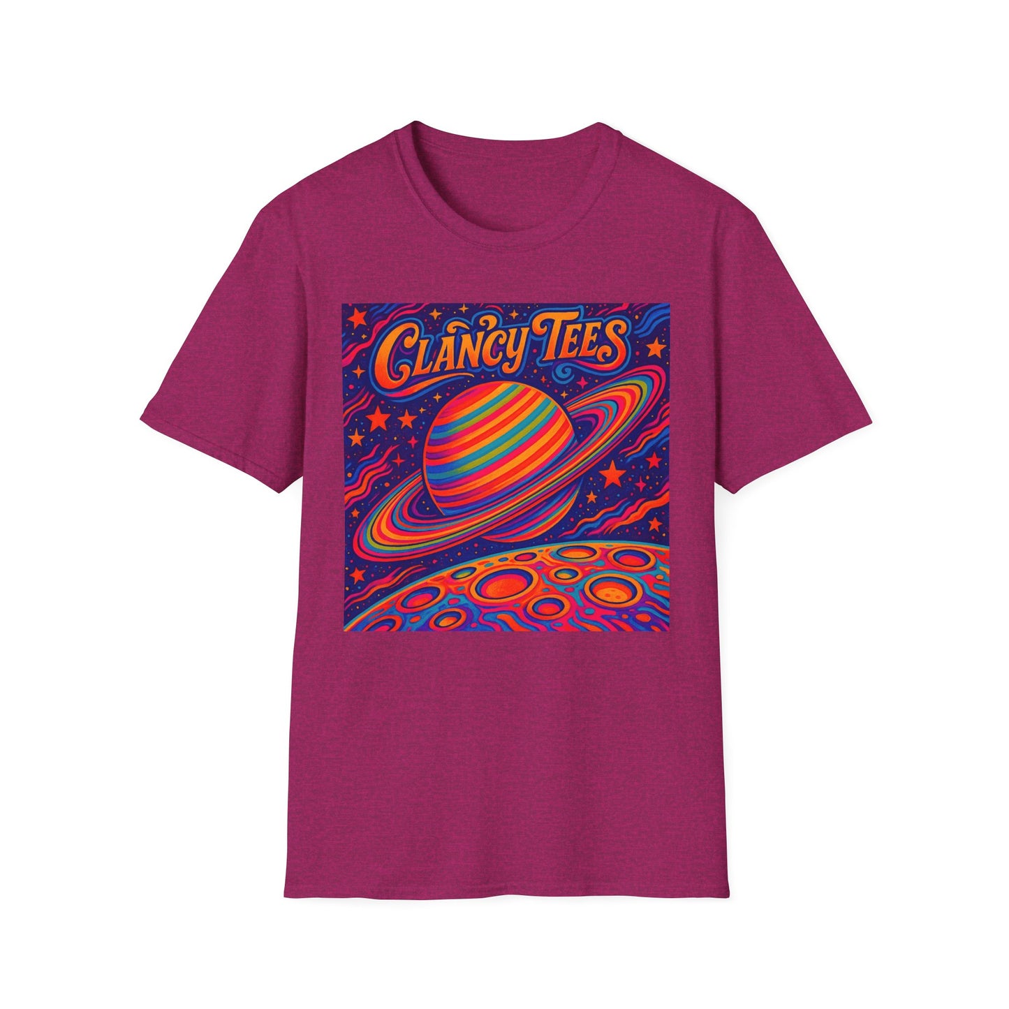Psychedelic Saturn Shirt – Trippy Outer Space Graphic Tee with Colorful Planet Art – Gift for Stargazers, Spaceheads, and Cosmic Explorers