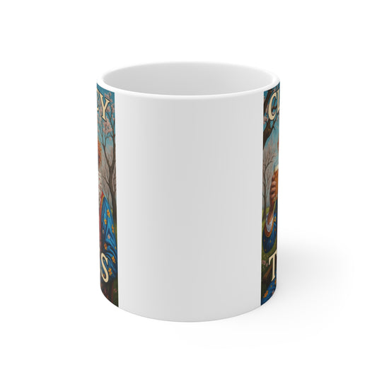 Creepy Clown Ceramic Mug 11oz – Funny Scary Coffee Cup, Dark Humor Drinkware, Bold Circus Artwork