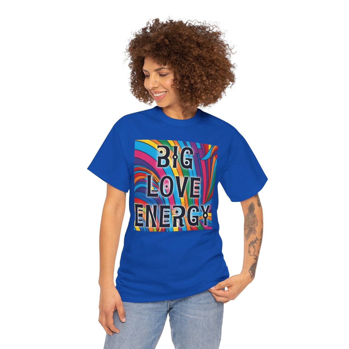 Big Love Energy Tee – Bold Rainbow Graphic T-Shirt