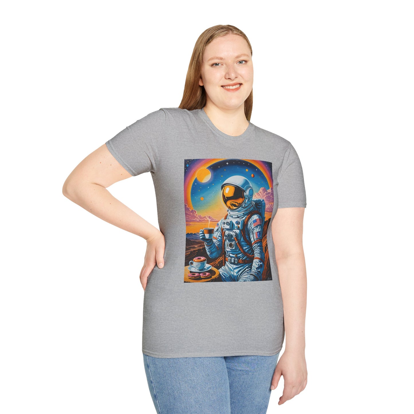 Astronaut-Themed Unisex T-Shirt, Space Lover Gift, Casual Tee, Galaxy Art Shirt, Unique Graphic Tee, Perfect for Birthdays