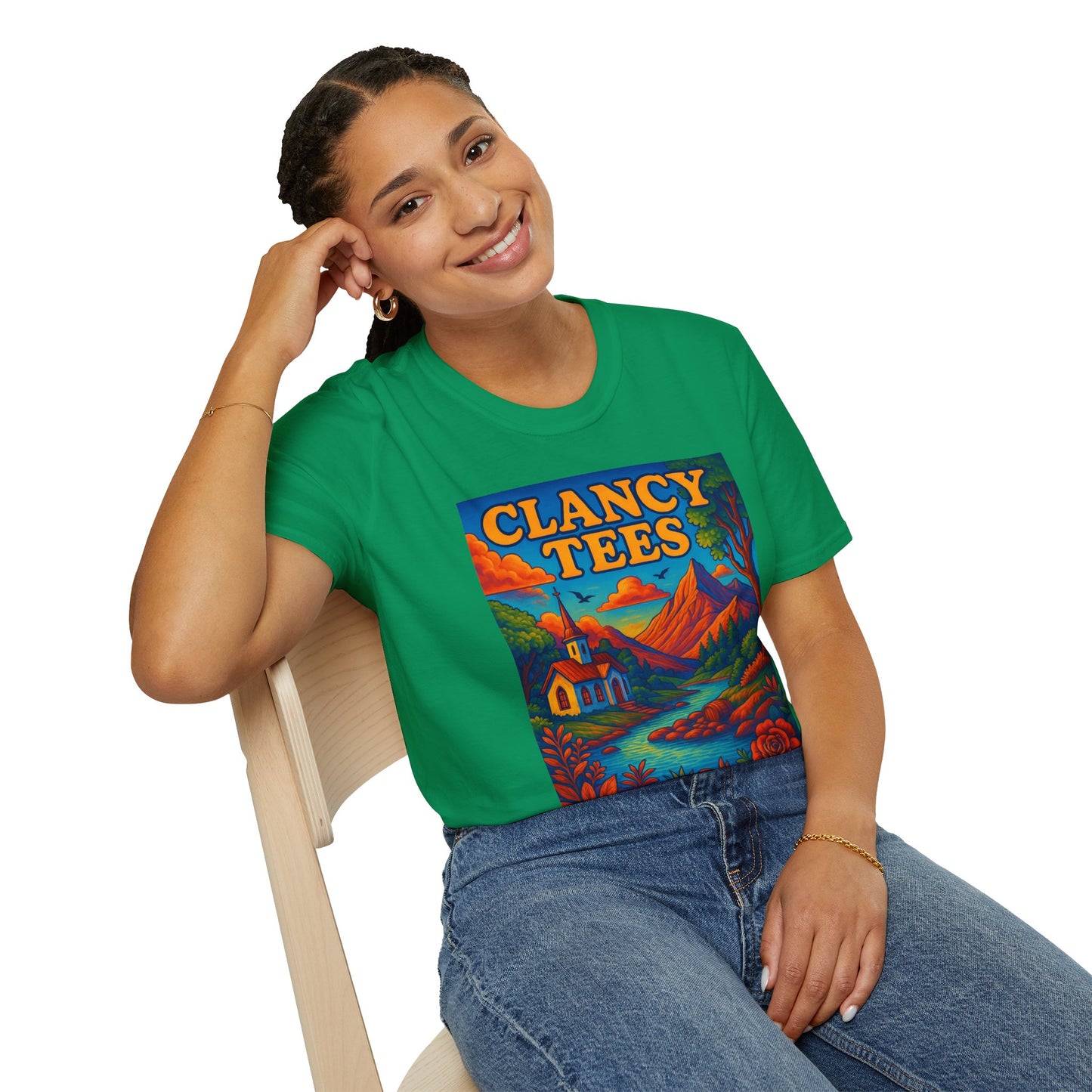 Vibrant Scenic Unisex T-Shirt, Outdoor Adventure Tee, Nature Lover Apparel, Art-Inspired Casual Wear, Gift for All Occasions, Clancy Tees
