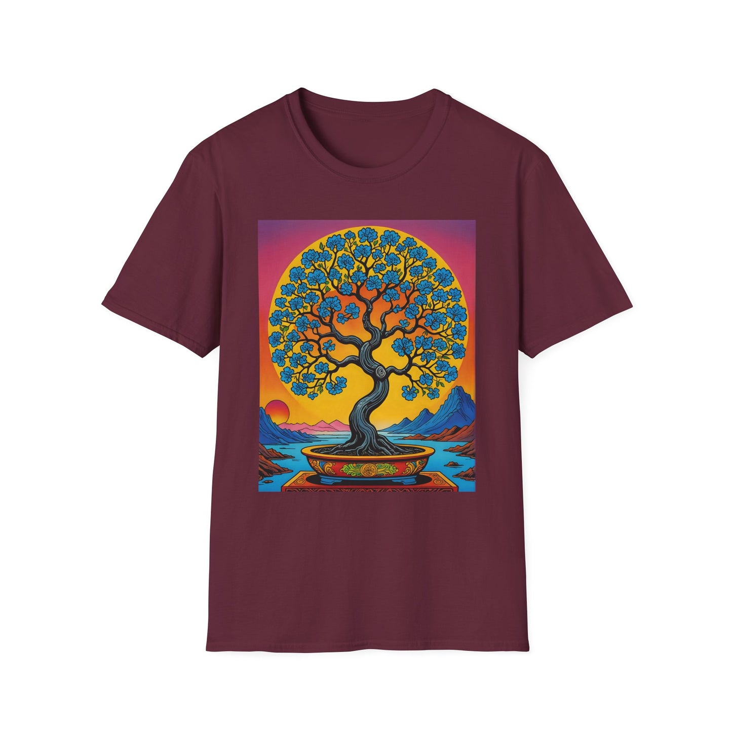 Spiritual Tree Graphic T-Shirt | Unisex Softstyle Tee | Nature Lover Gift | Bohemian Apparel | Yoga Shirt | Eco-Friendly Clothing | Art Tee