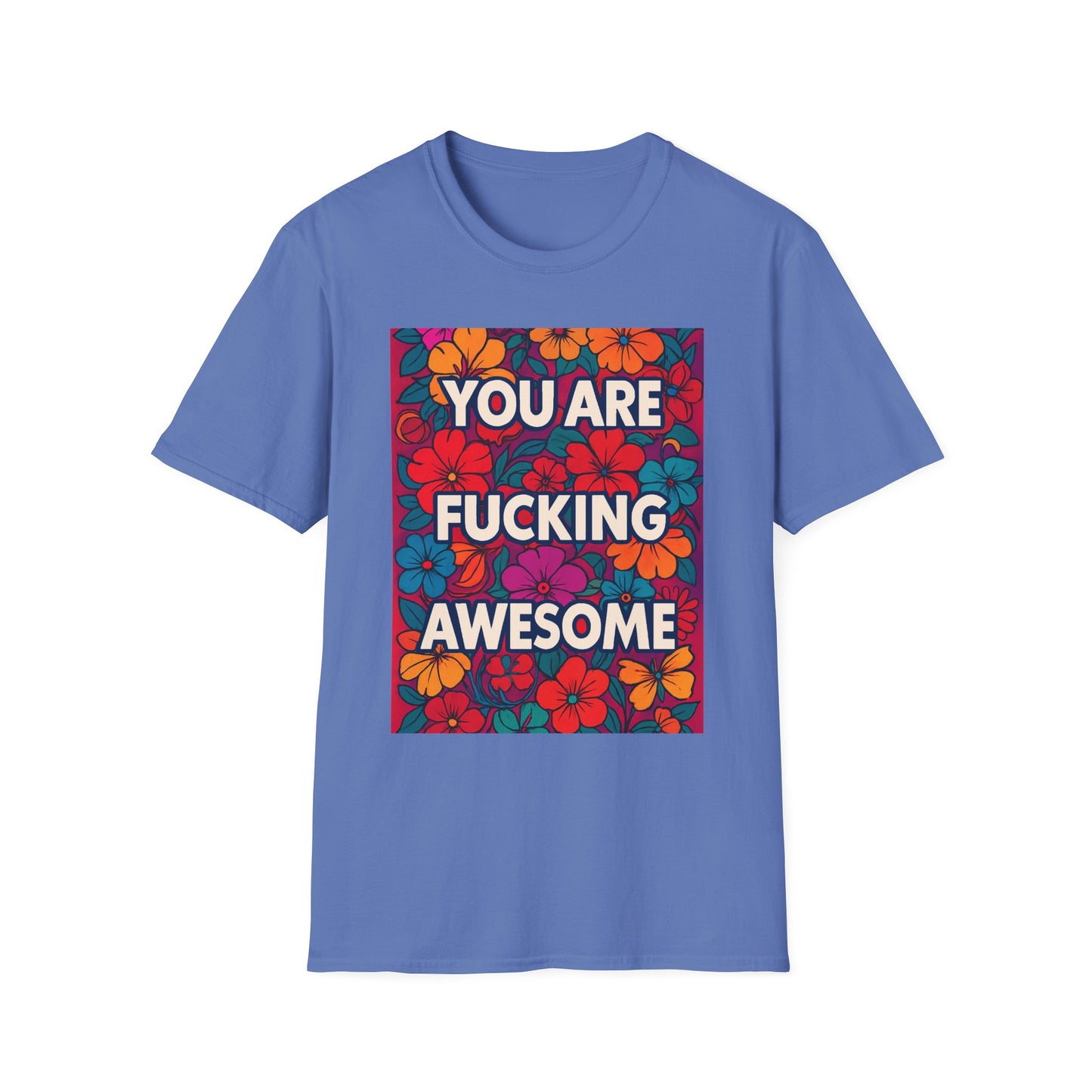 Colorful Inspirational Graphic T-Shirt, You Are Awesome Tee, Gift for Friends, Motivational Shirt, Casual Wear, Summer Vibes