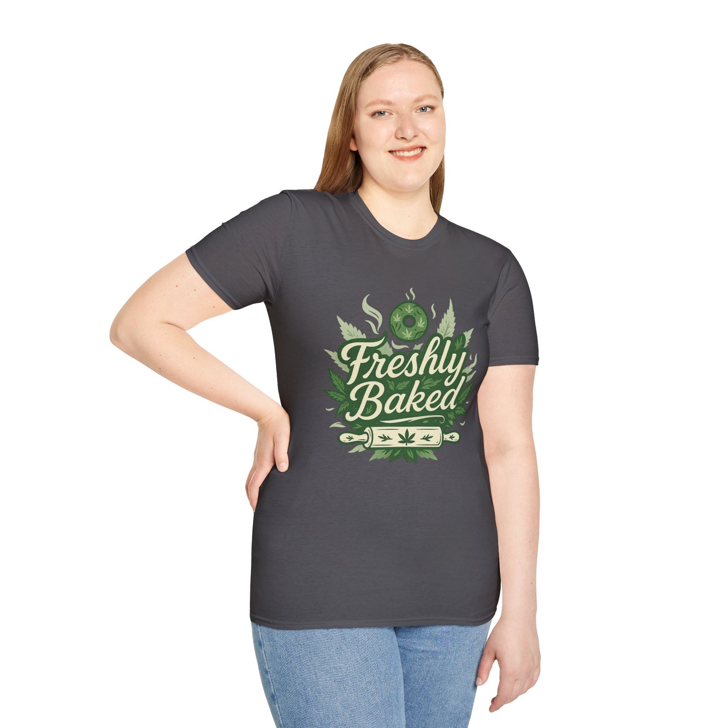 Freshly Baked T-Shirt, Unisex Graphic Tee for Cooks, Foodies, Parties, 420 Celebrations, Unique Gift Idea