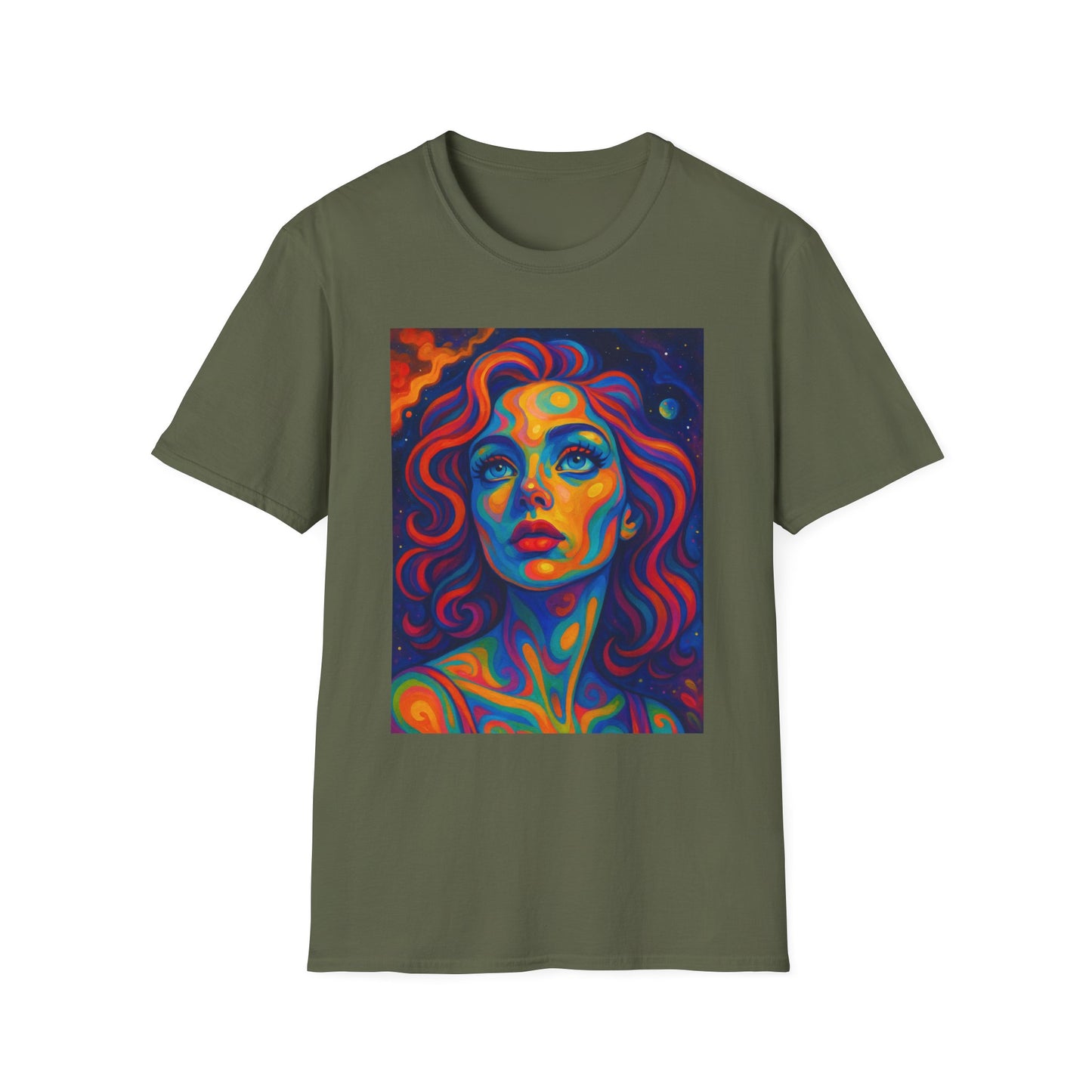 Psychedelic Woman Face Shirt | Trippy Pop Art T-Shirt | Colorful Surreal Portrait Tee | Gift for Art Lovers