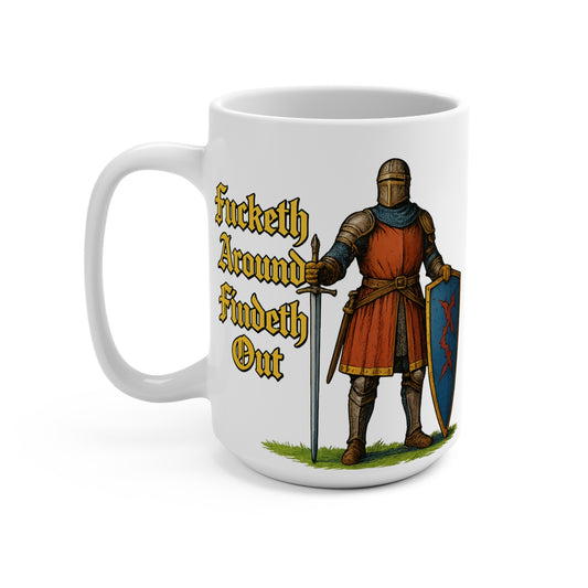 Medieval Knight Mug Funny Historical Humor 15oz Ceramic Coffee Cup Gift For History Buffs And Sarcastic Friends