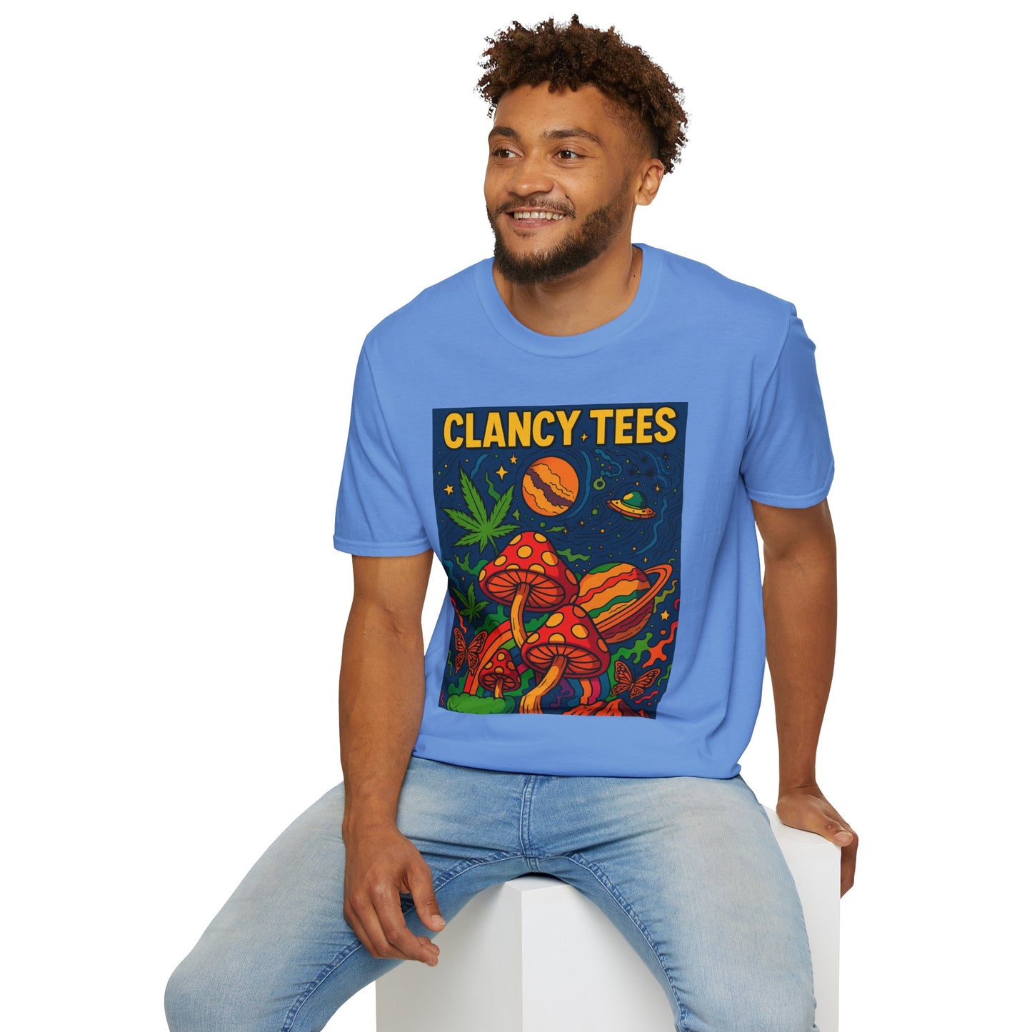 Psychedelic Mushroom T Shirt – Trippy Cosmic Graphic Tee, Stoner Festival Top, Gift for Psychedelic Art Lovers