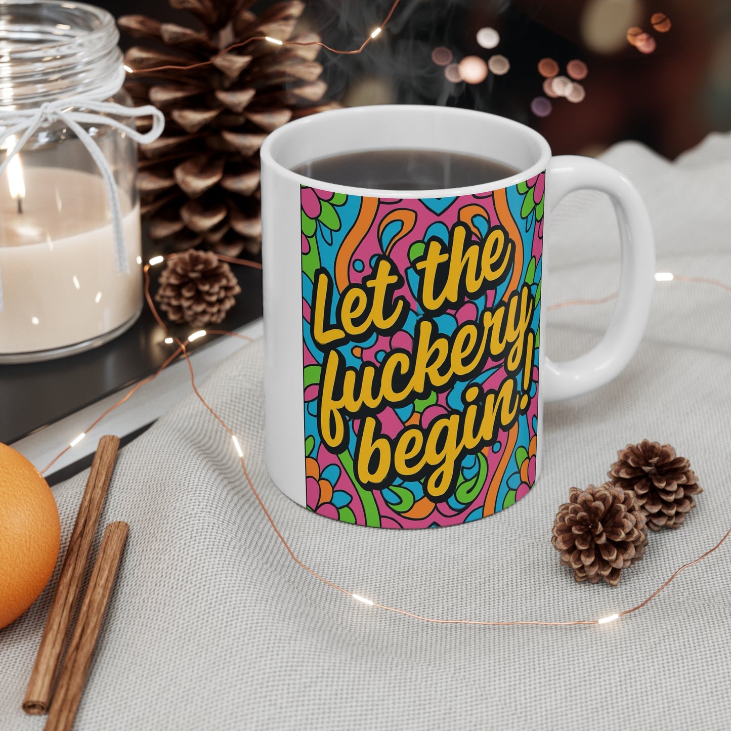Funny Coffee Mug 11oz Colorful Swear Word Cup Adult Humor Gift