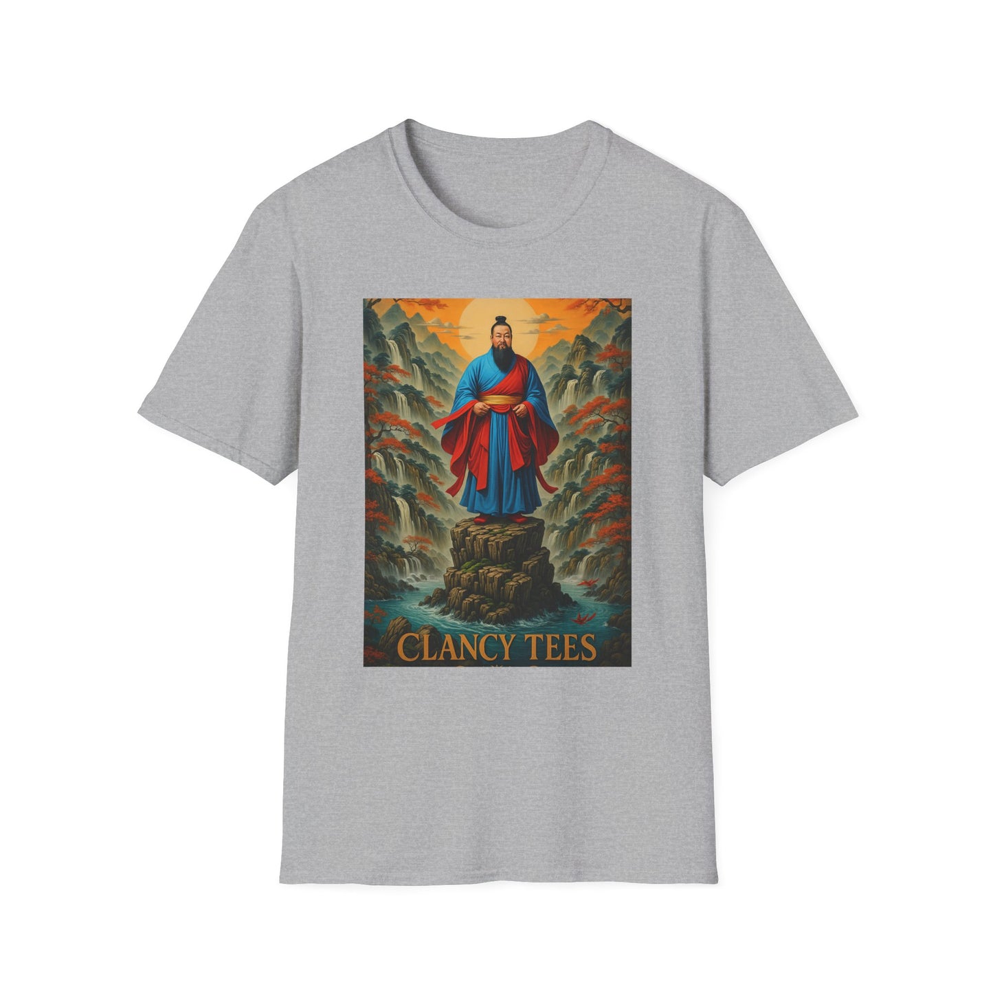 Ancient Warrior Monk T-Shirt Samurai Zen Mountain Tee Japanese Warrior Art Shirt Gift for Martial Arts Fans Gift for History Lovers Spiritual Art