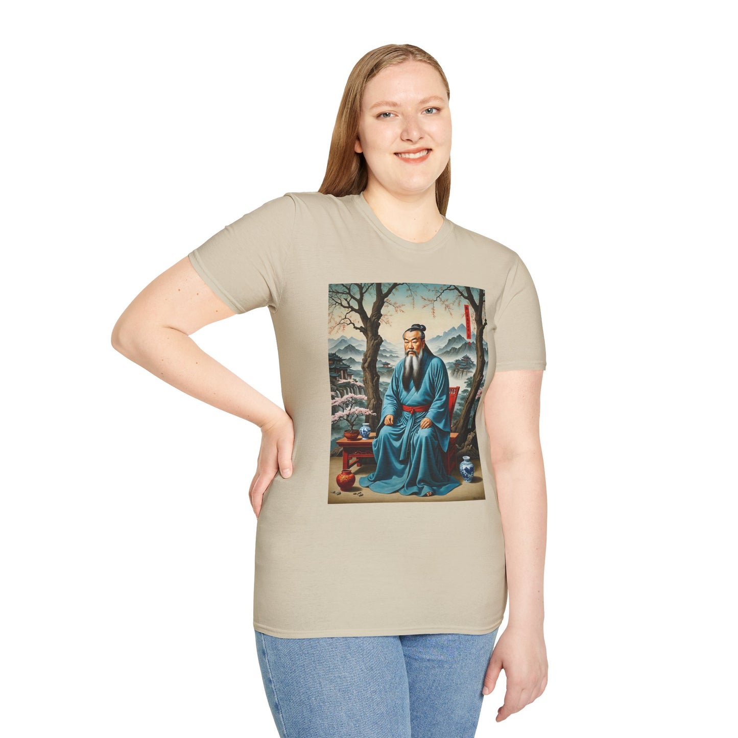 Ancient Scholar T-Shirt Eastern Wisdom Graphic Tee Traditional Art Shirt Gift for History Buffs Gift for Philosophy Fans Timeless Cultural Artwork