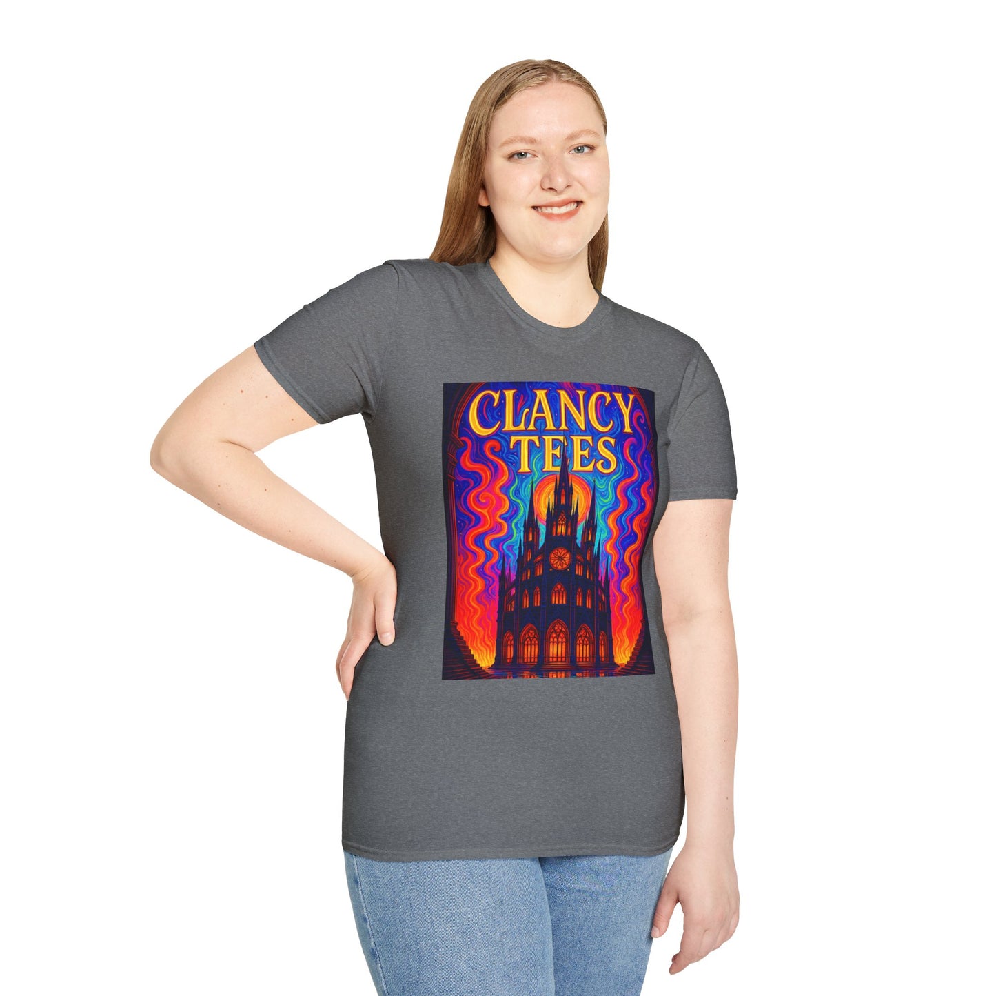 Psychedelic Cathedral Shirt – Trippy Gothic Church Tee – Gift for Art Nerds, Music Festival Fans, Visual Explorers, and Spiritual Weirdos