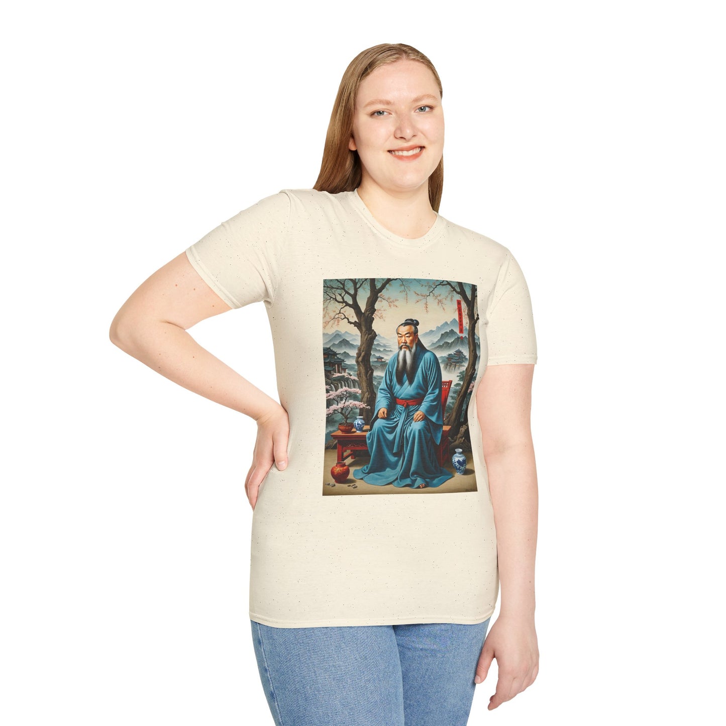 Ancient Scholar T-Shirt Eastern Wisdom Graphic Tee Traditional Art Shirt Gift for History Buffs Gift for Philosophy Fans Timeless Cultural Artwork