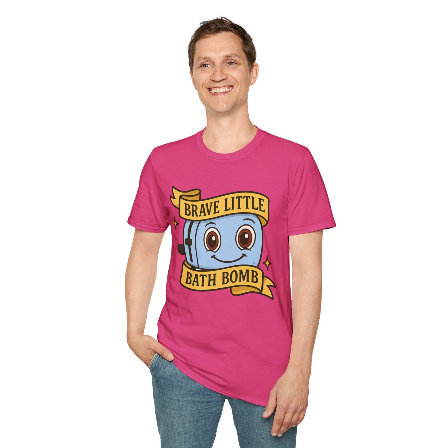 Brave Little Bath Bomb T-Shirt, Whimsical Tee for Kids, Fun Gift for Birthdays, Bath Lovers, Unique Graphic Shirt