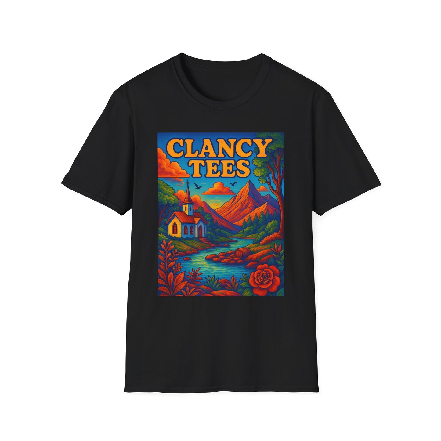 Vibrant Scenic Unisex T-Shirt, Outdoor Adventure Tee, Nature Lover Apparel, Art-Inspired Casual Wear, Gift for All Occasions, Clancy Tees