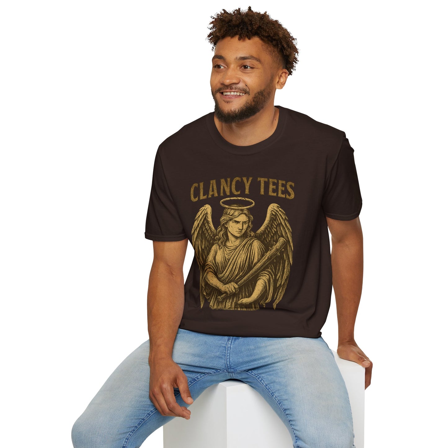 Warrior Angel T-Shirt Gothic Archangel Graphic Tee Dark Fantasy Shirt Gift for Metal Fans Gift for Angel Lovers Celestial Warrior Artwork
