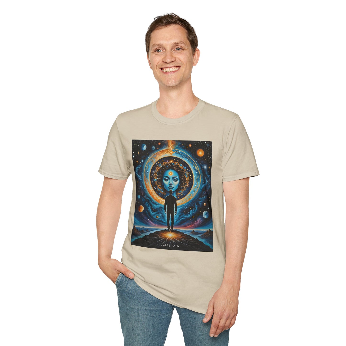 Cosmic Portal T-Shirt – Surreal Galaxy Art Tee – Gift for Spiritual Thinkers, Psychedelic Art Lovers, and Astral Projection Enthusiasts