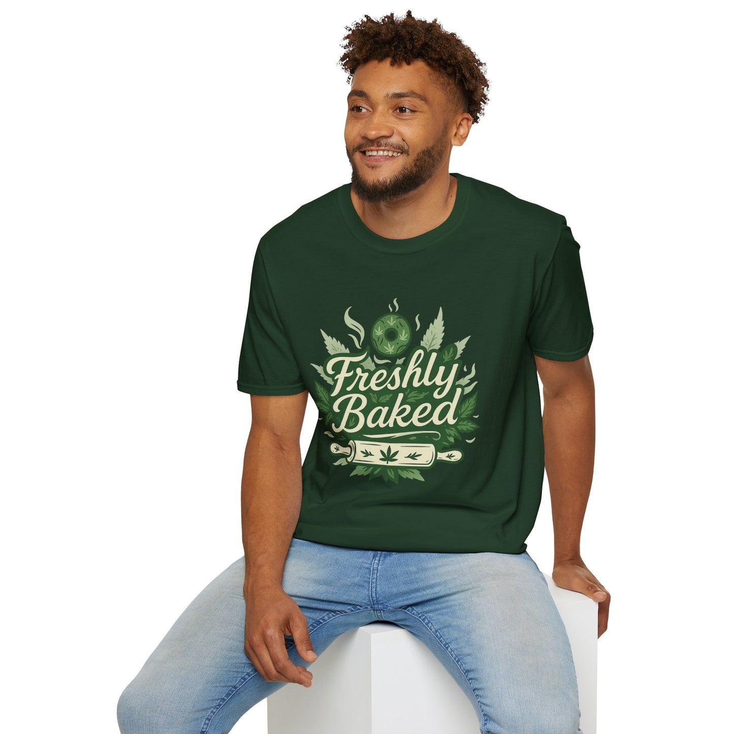 Freshly Baked T-Shirt, Unisex Graphic Tee for Cooks, Foodies, Parties, 420 Celebrations, Unique Gift Idea