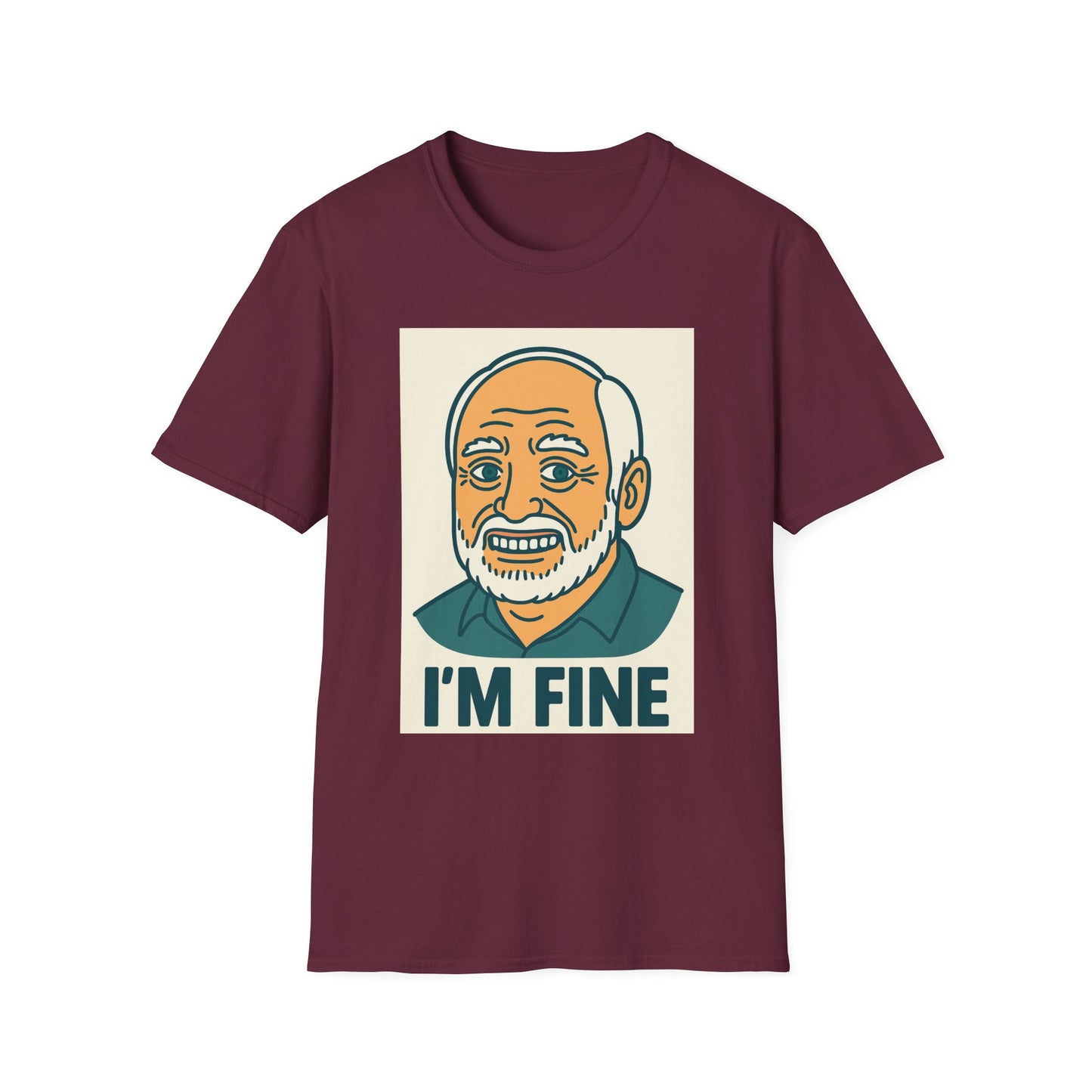 Humorous Unisex T-Shirt - 'I'M FINE', Funny Gift, Casual Wear, Everyday Humor, Father's Day Tee, Gift for Dad