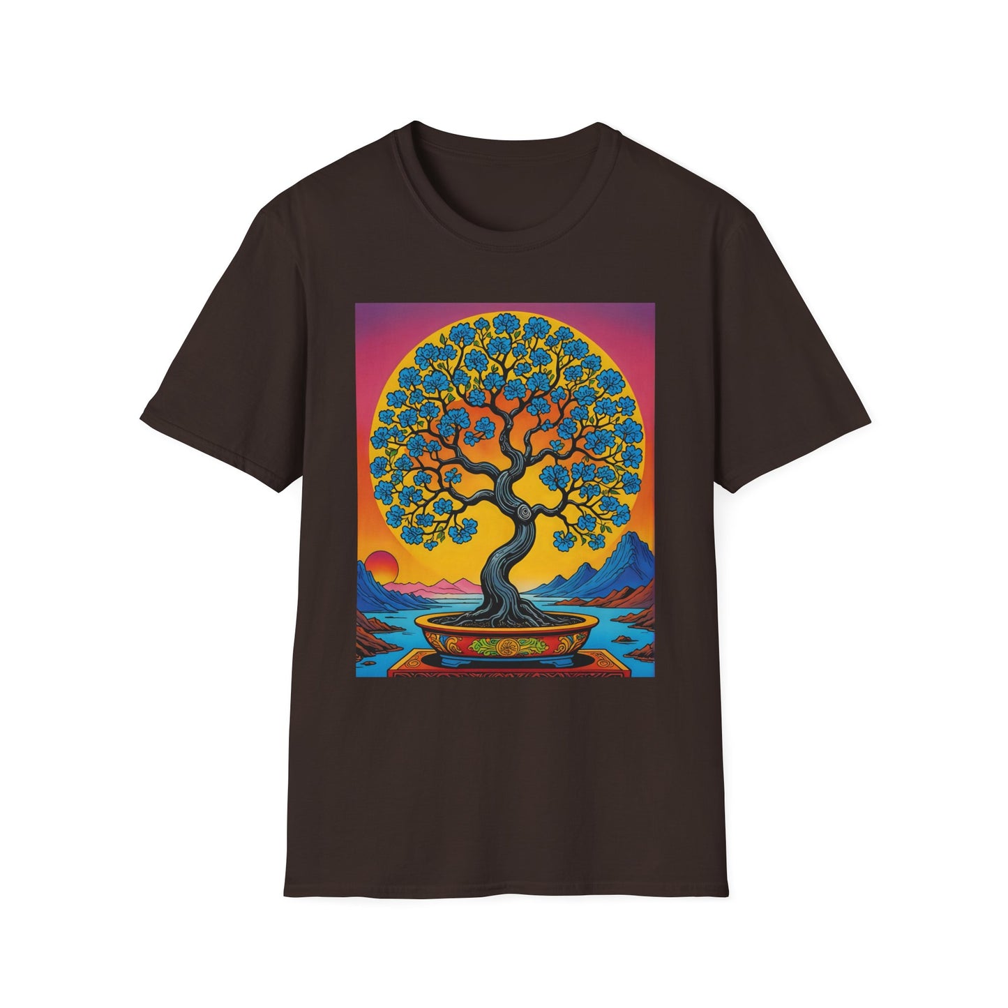 Spiritual Tree Graphic T-Shirt | Unisex Softstyle Tee | Nature Lover Gift | Bohemian Apparel | Yoga Shirt | Eco-Friendly Clothing | Art Tee
