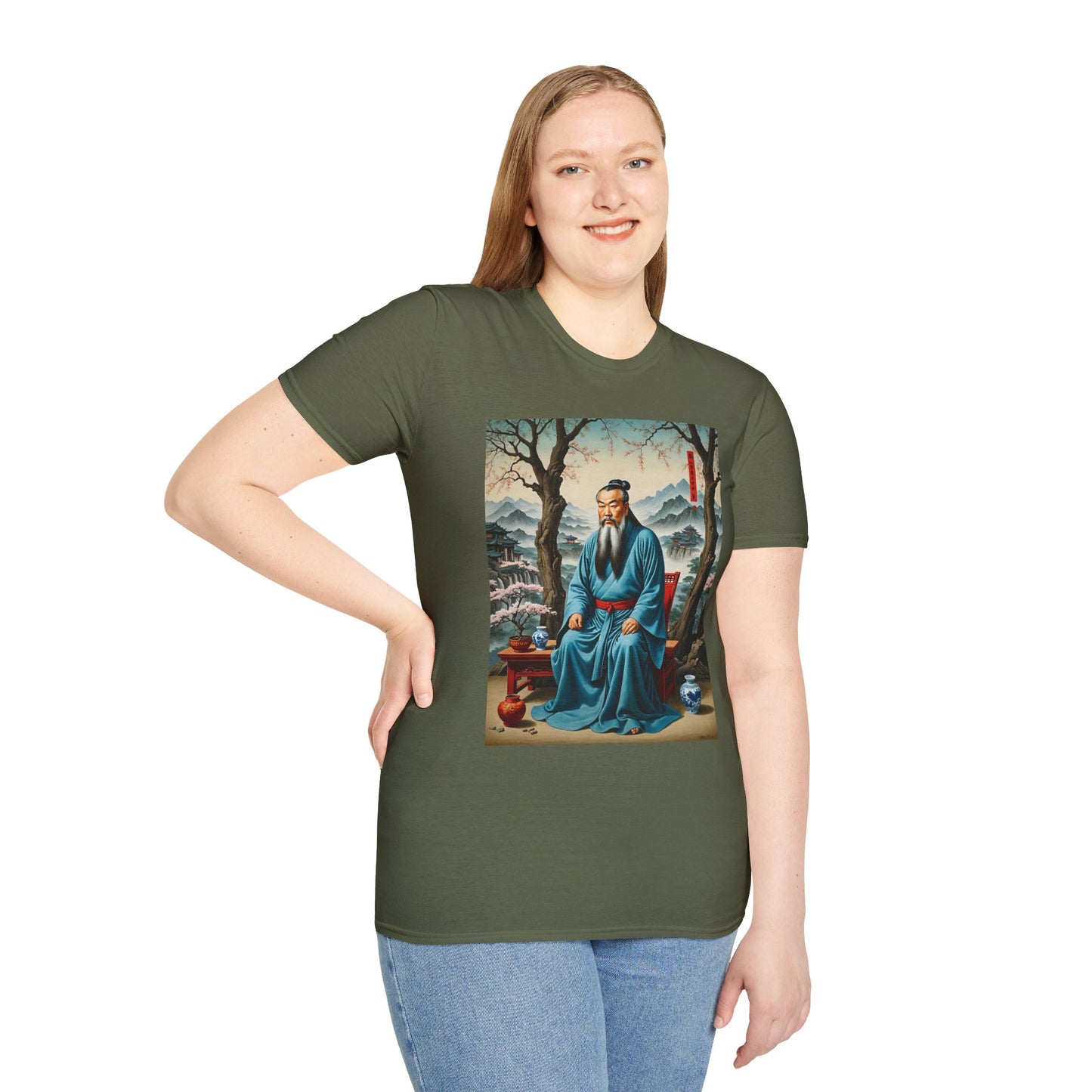Ancient Scholar T-Shirt Eastern Wisdom Graphic Tee Traditional Art Shirt Gift for History Buffs Gift for Philosophy Fans Timeless Cultural Artwork