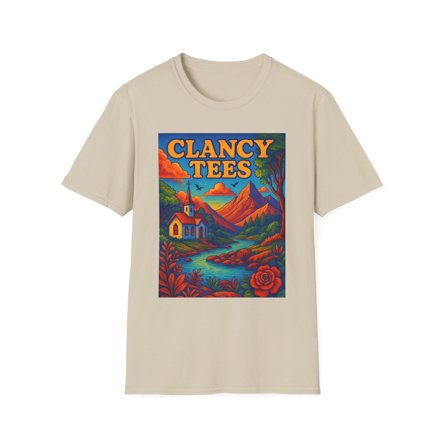 Vibrant Scenic Unisex T-Shirt, Outdoor Adventure Tee, Nature Lover Apparel, Art-Inspired Casual Wear, Gift for All Occasions, Clancy Tees