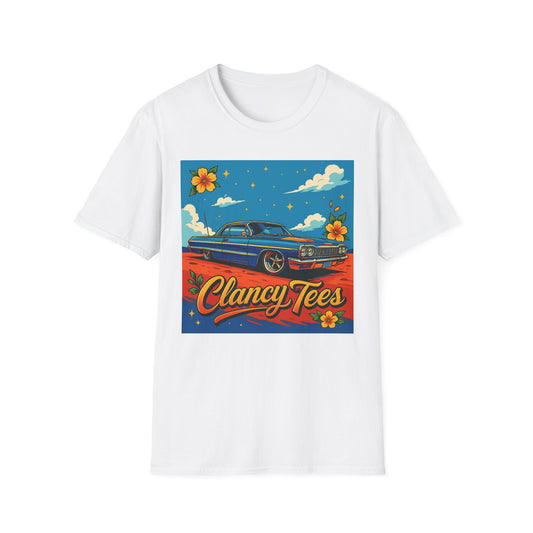 Lowrider Car Retro Shirt – Chicano Style Graphic Tee – Gift for Classic Car Lovers, Vintage Culture Fans, and Custom Car Aesthetic Addicts