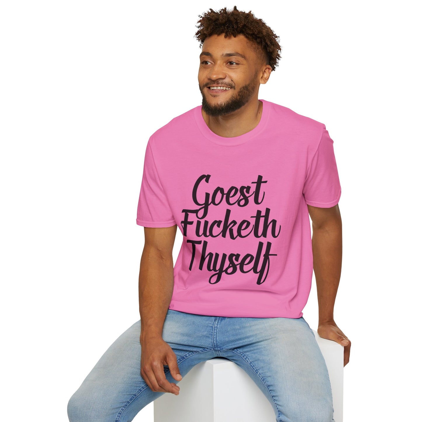 Goest Fucketh Thyself Shirt Funny Medieval Curse Tee Gift for Sarcastic People Savage Rude Humor Shirt for Unbothered Adults with Dark Attitudes