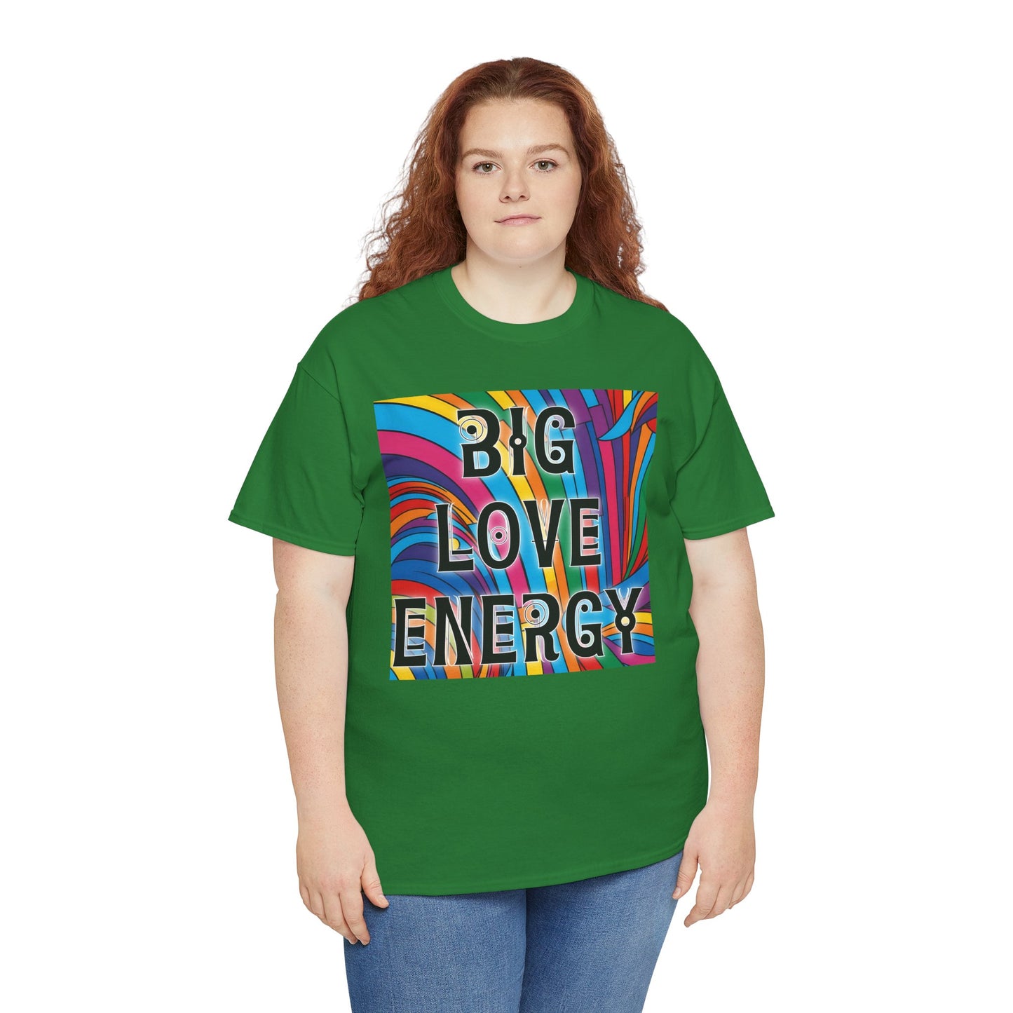 Big Love Energy Tee – Bold Rainbow Graphic T-Shirt