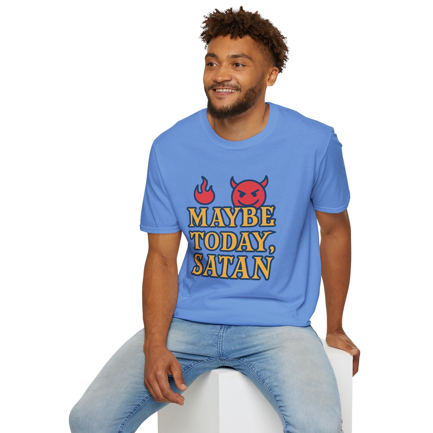 Maybe Today Satan Shirt – Funny Sarcastic Devil Tee | Bold Anti-Motivation Graphic | Snarky Spiritual Humor Shirt | Clancy Tees Original
