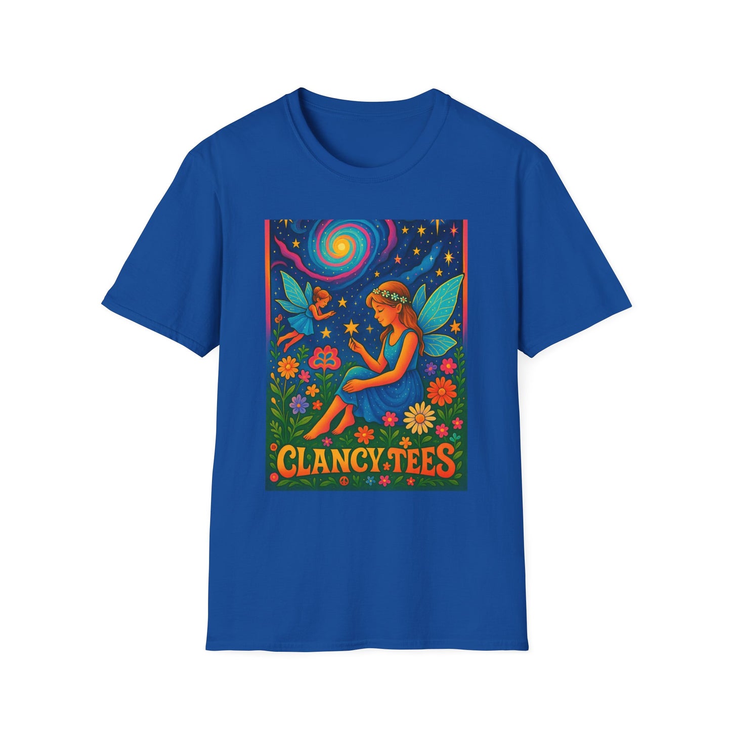 Fairy Garden T-Shirt Whimsical Fantasy Graphic Tee Cosmic Nature Shirt Gift for Dreamers Gift for Fairy Lovers Vibrant Magical Artwork