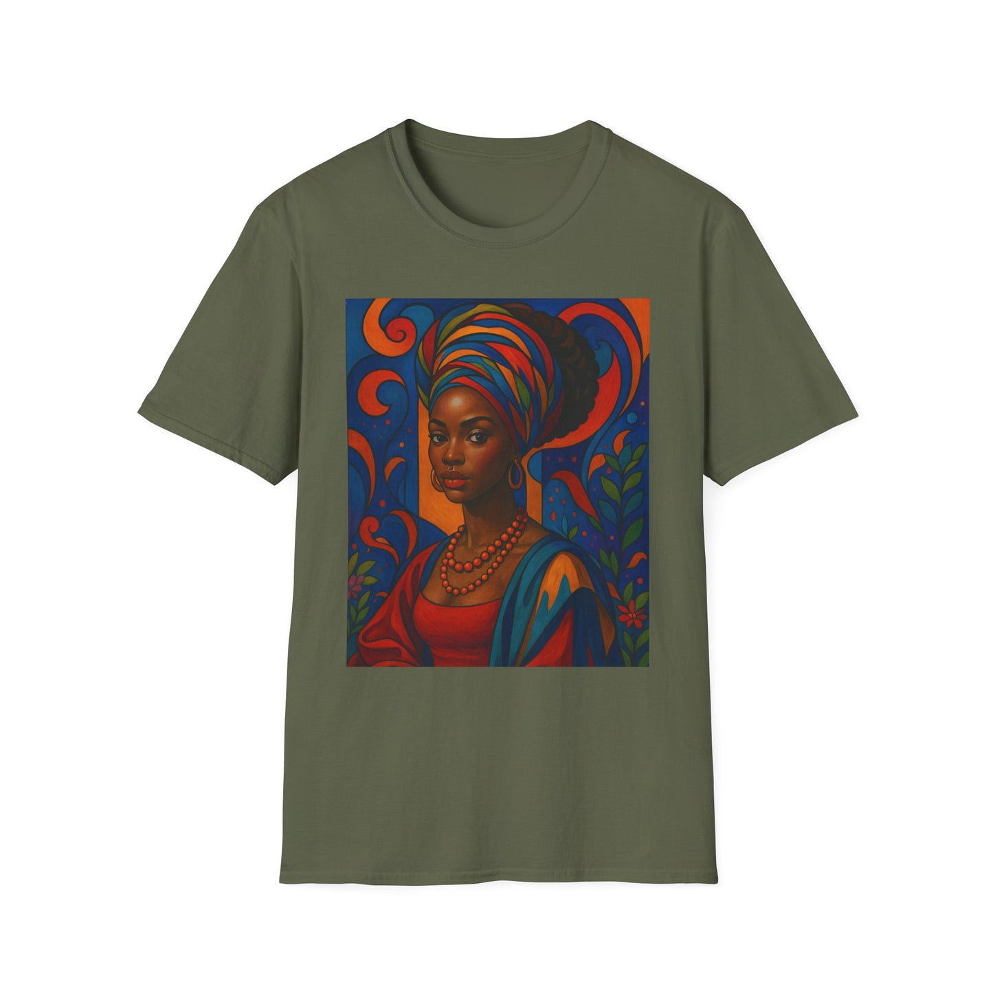 Afrocentric Queen T Shirt Bold Colorful African Art Tee for Black Women Melanin Magic Lovers Cultural Pride Streetwear and Afro Art Enthusiasts