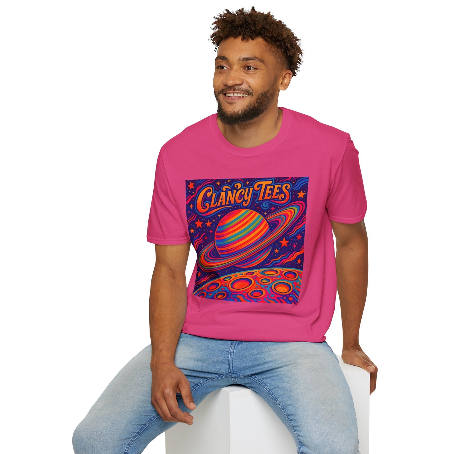 Psychedelic Saturn Shirt – Trippy Outer Space Graphic Tee with Colorful Planet Art – Gift for Stargazers, Spaceheads, and Cosmic Explorers