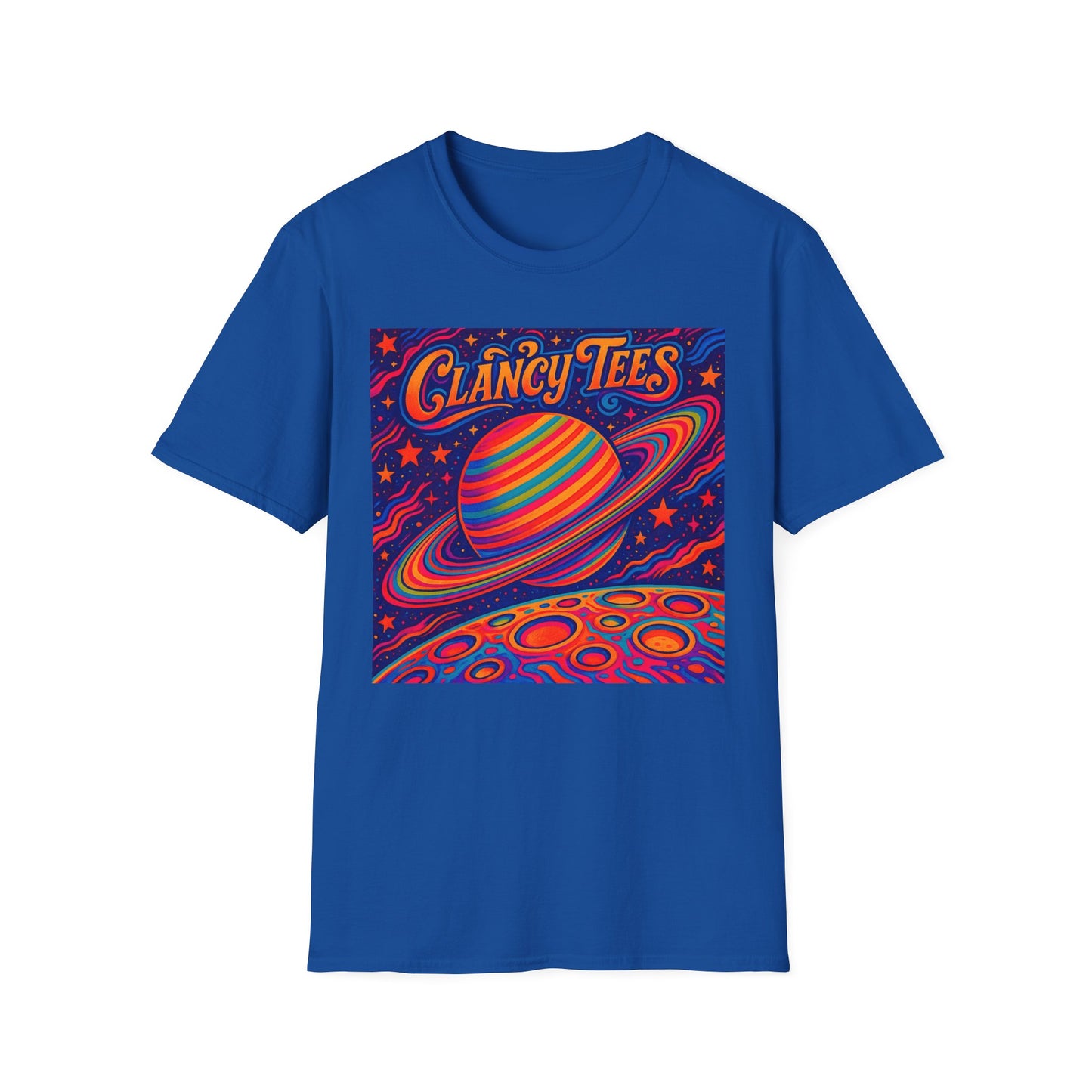 Psychedelic Saturn Shirt – Trippy Outer Space Graphic Tee with Colorful Planet Art – Gift for Stargazers, Spaceheads, and Cosmic Explorers
