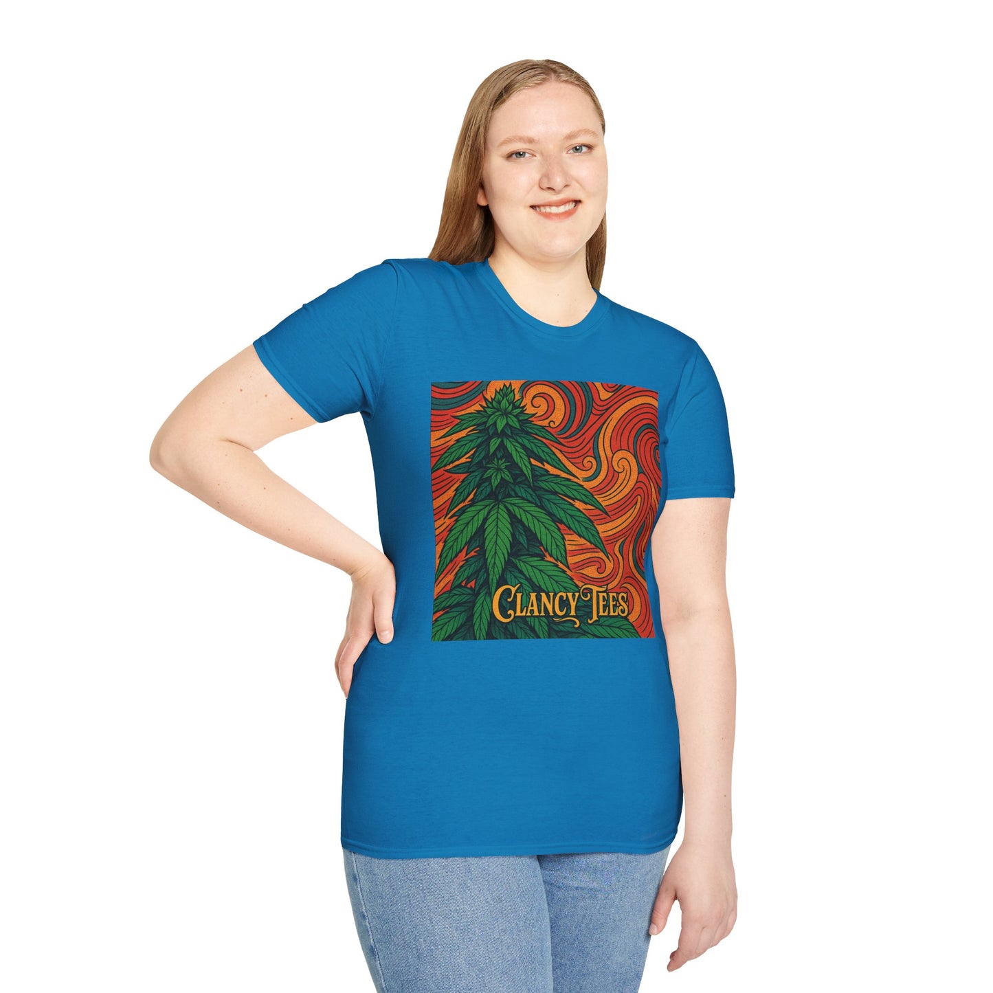 Artistic Cannabis Unisex T-Shirt | Chill Vibes | Eco-Friendly Tee | Gift for Smokers | Festival Wear | Casual Style