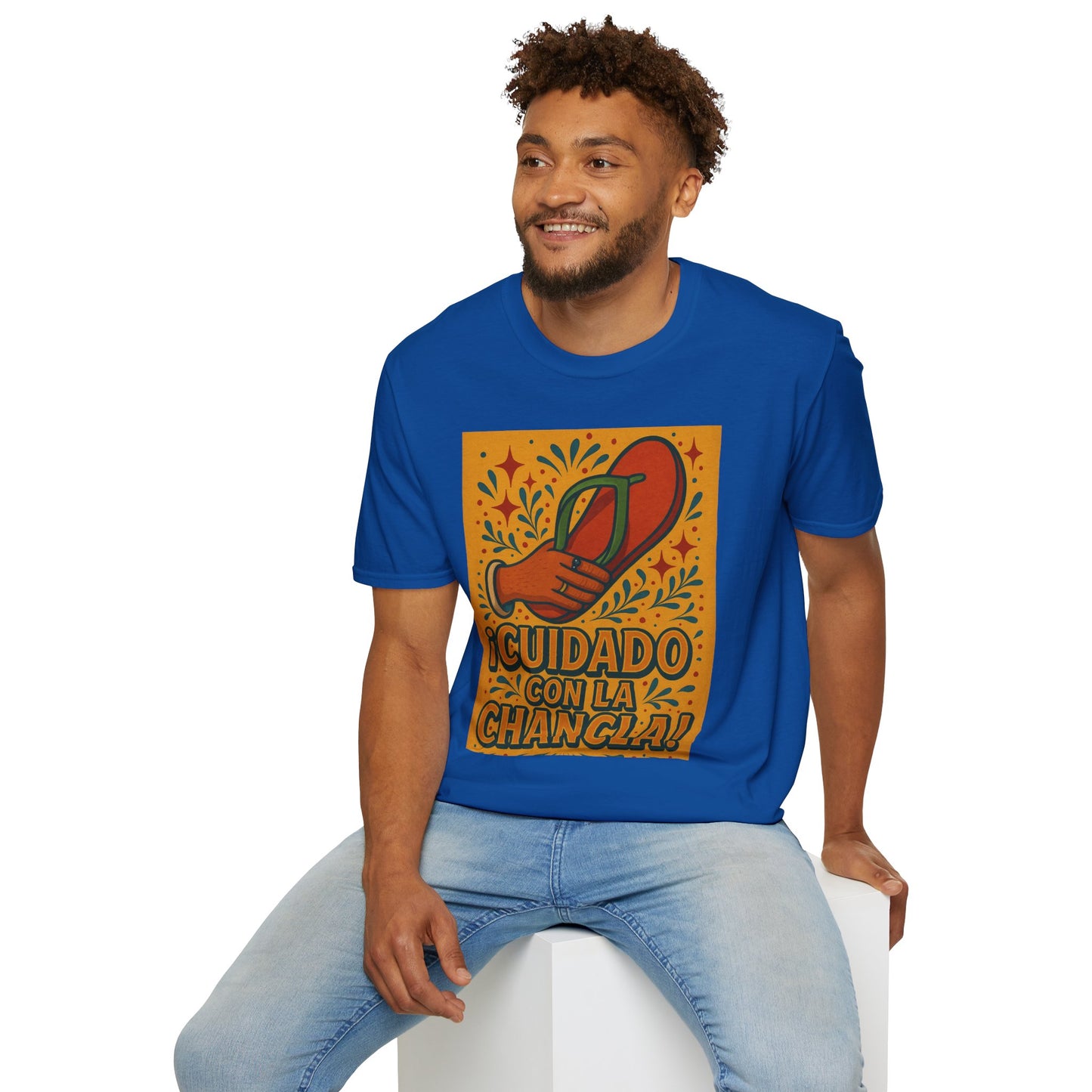 Cuidado Con La Chancla T-Shirt Funny Spanish Graphic Tee Latin Humor Shirt Fiesta Party Shirt Gift for Hispanic Friends Gift for Moms Gift for Abuela