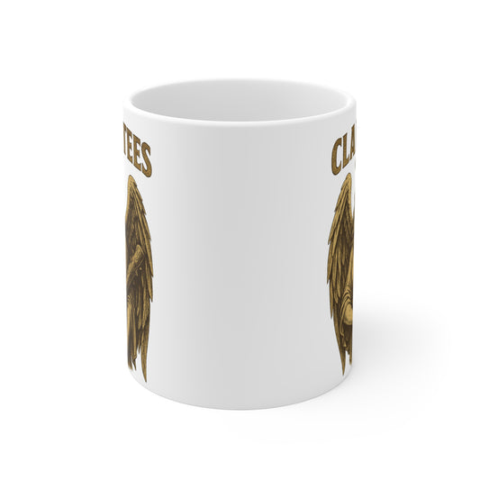 Angel Warrior Coffee Mug 11oz Gothic Art Cup Dark Angel Ceramic Gift